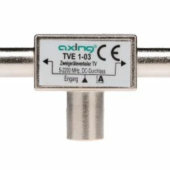 AXING Adaptateur D’antenne Distributeur Coaxial à Double Dispositif - Accessoires