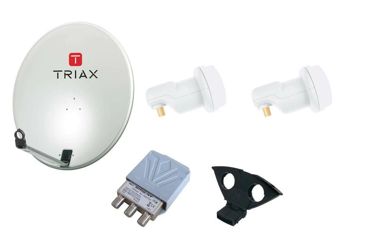 Satelliten TV Zubehör Antenne Parabolique Set (Einsteiger-Angebot) Gris Clair - Paraboles